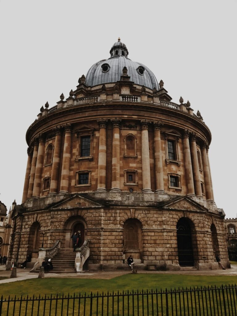 A captivating shot of Radcliffe Camera showcasing its architectural brilliance in Oxford, England.